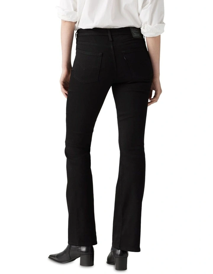 High Rise Bootcut Jeans in Soft Black image 2