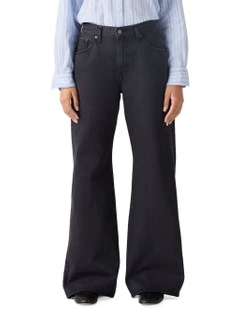 Loose Boot Jeans in Chipped Black Oyster