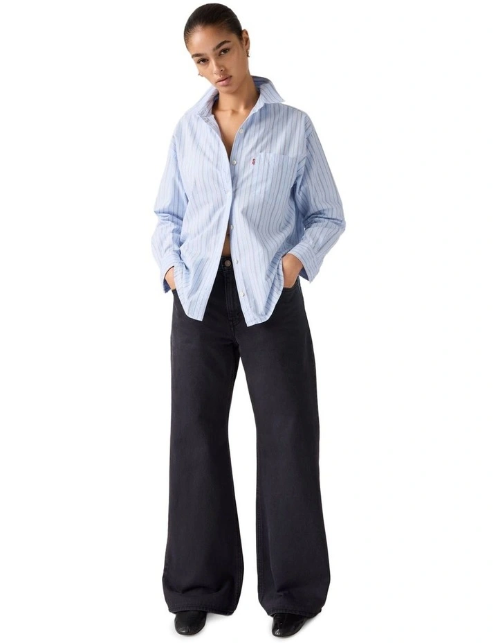 Loose Boot Jeans in Chipped Black Oyster image 3