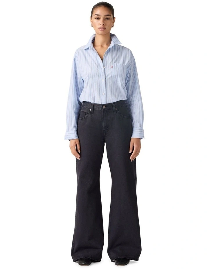 Loose Boot Jeans in Chipped Black Oyster image 4