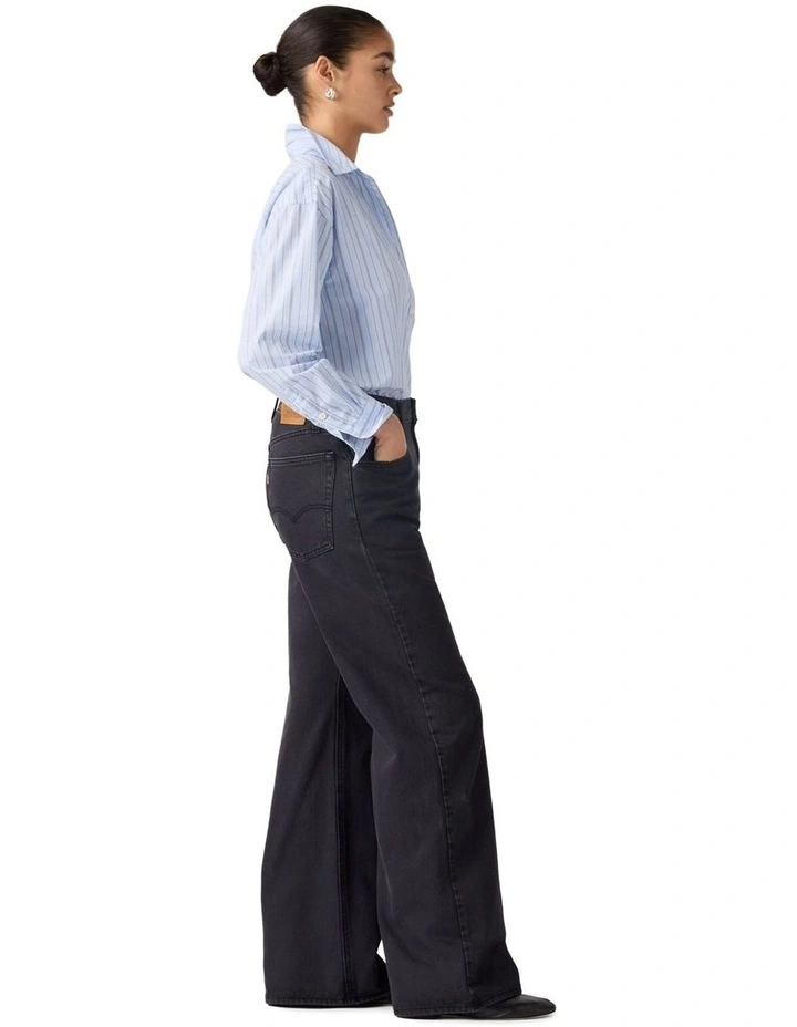 Loose Boot Jeans in Chipped Black Oyster image 5