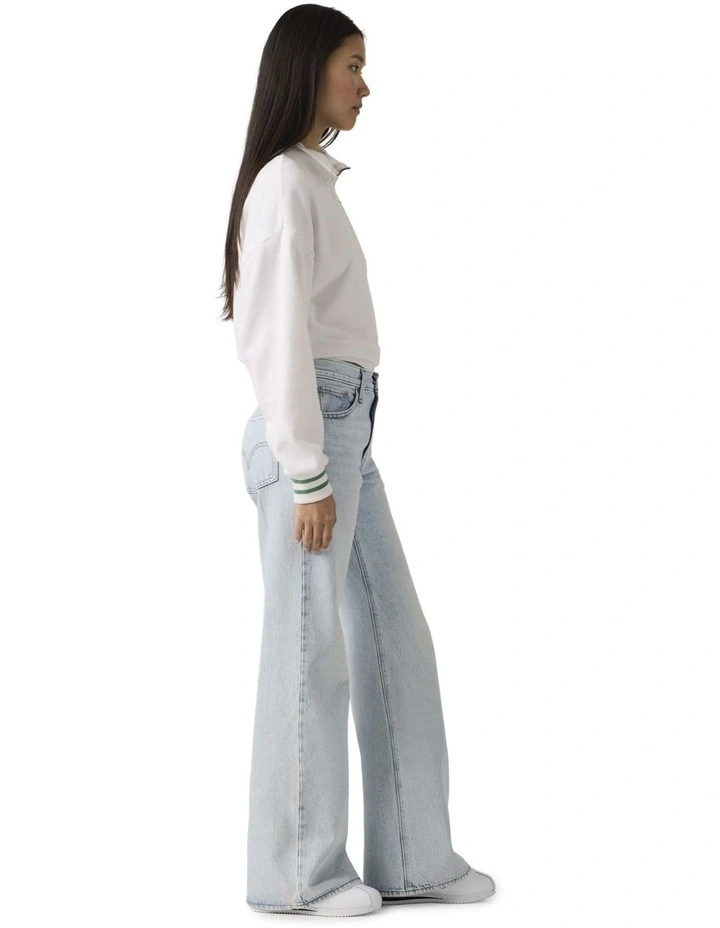 Middy Loose Boot Jeans in Abraided Art image 3