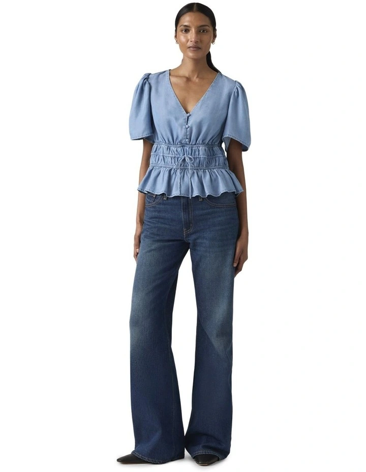 Middy Loose Boot Jeans in Good Fortune image 5