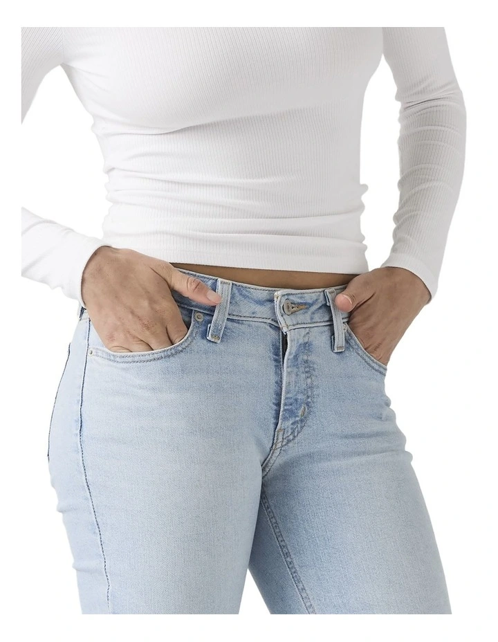 Ribcage Wide-Leg Jeans in None Your Business image 7