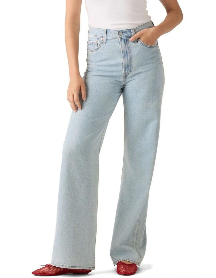 Ribcage Wide-Leg Jeans in Of Course Stone image 1