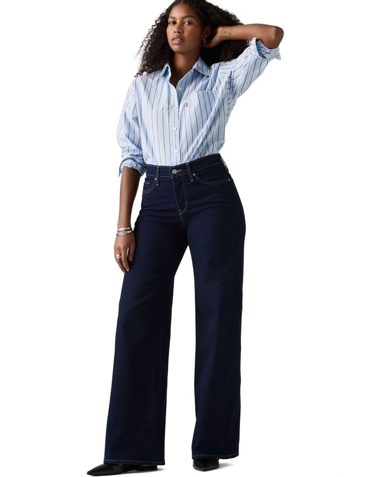 318 Shaping Wide-Leg Jeans in Darkest Sky image 1