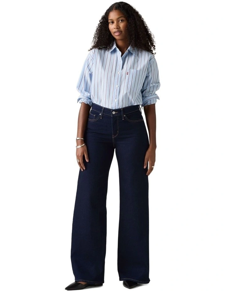 318 Shaping Wide-Leg Jeans in Darkest Sky image 5