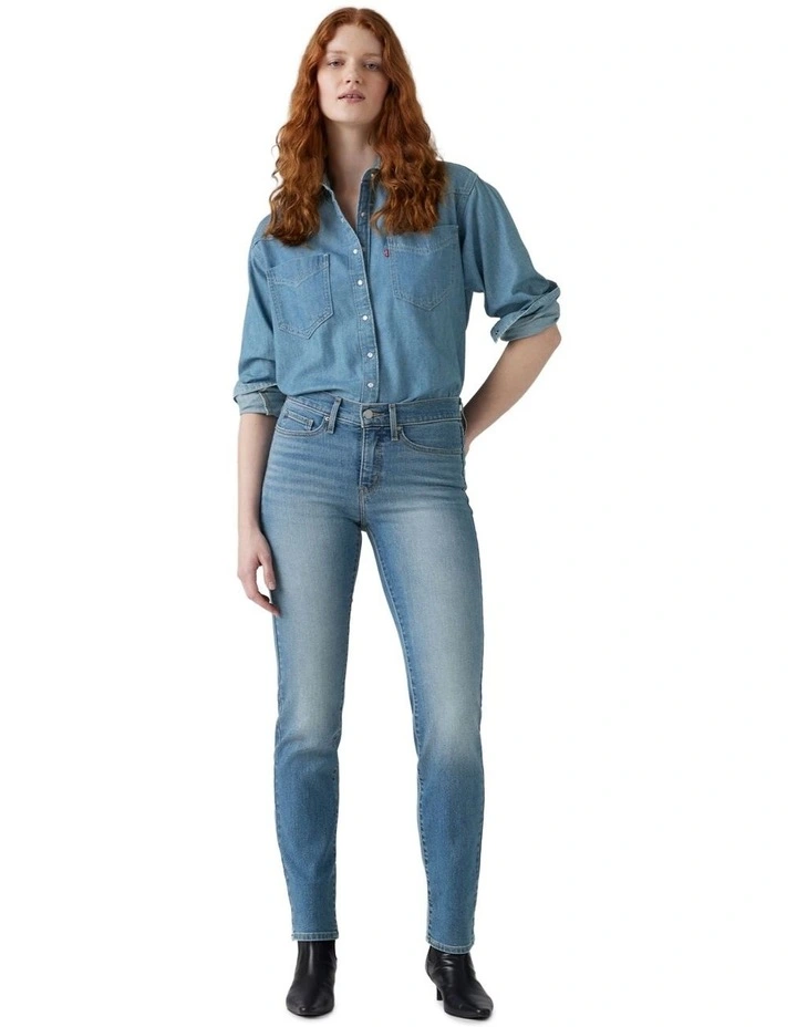 314 Shaping Straight Jeans in Eternal Indigo image 3