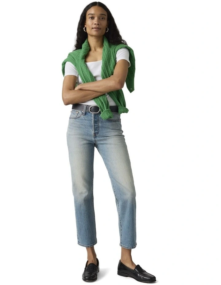 Wedgie Straight Jeans in Patina Forever image 3