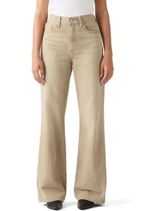 Ribcage Wide-Leg Jeans in Chipped Winter Twig