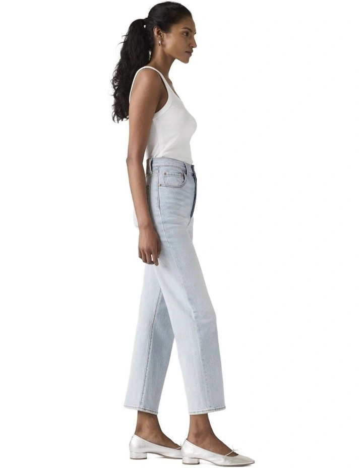 Ribcage Straight Ankle Jeans in Filter Her image 3