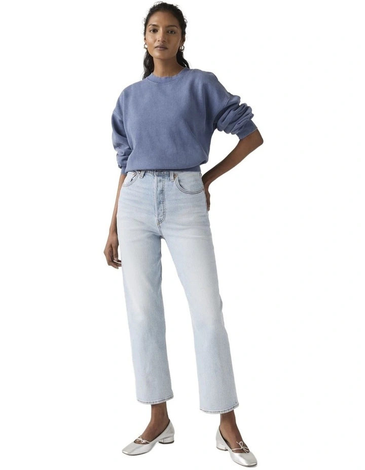 Ribcage Straight Ankle Jeans in Filter Her image 5