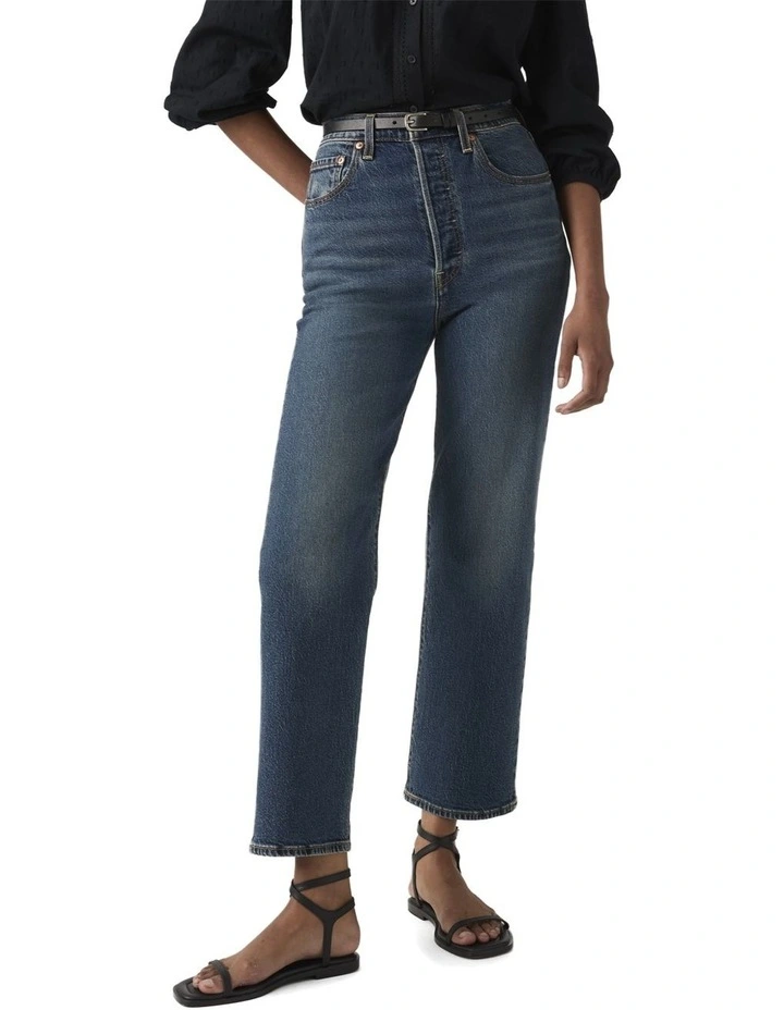 Ribcage Straight Ankle Jeans in Analyze This image 1