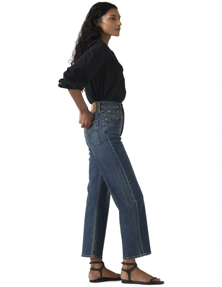 Ribcage Straight Ankle Jeans in Analyze This image 3