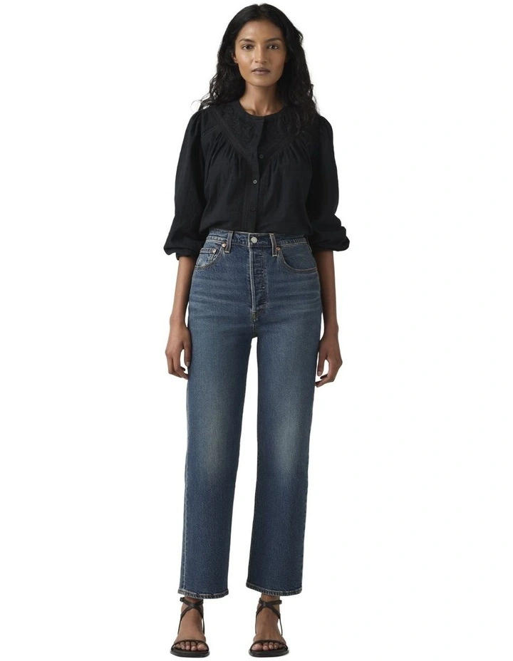 Ribcage Straight Ankle Jeans in Analyze This image 4