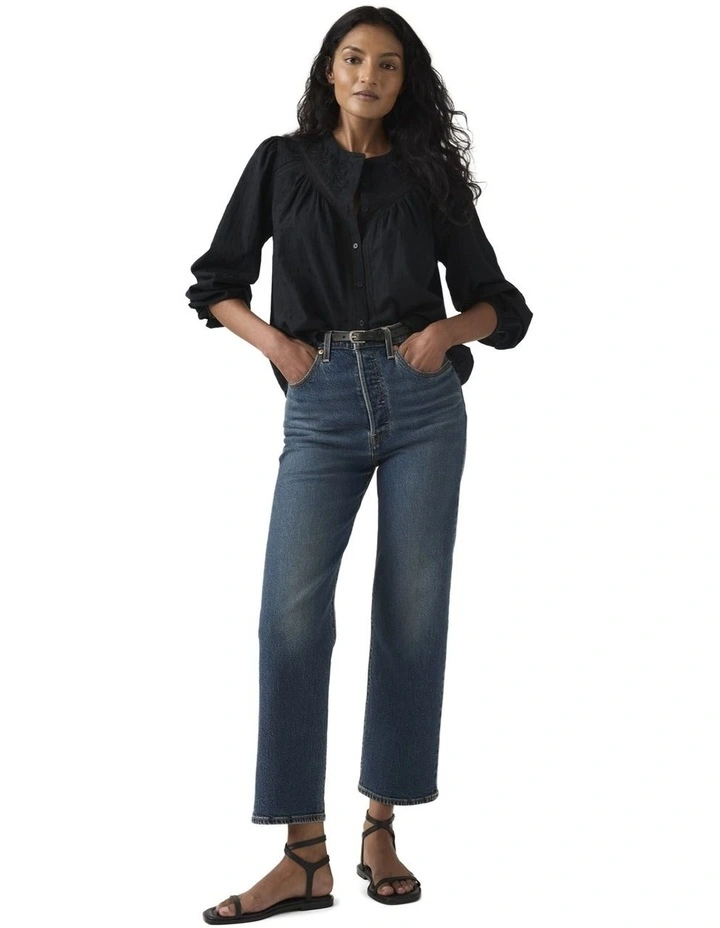 Ribcage Straight Ankle Jeans in Analyze This image 5