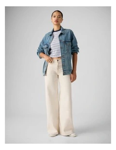 Middy Wide-Leg Jeans in Snowing In La
