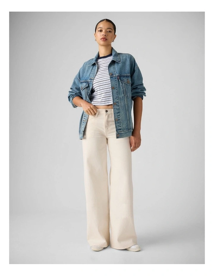 Middy Wide-Leg Jeans in Snowing In La image 1