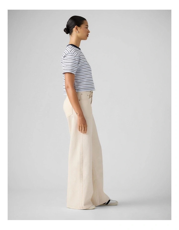 Middy Wide-Leg Jeans in Snowing In La image 4