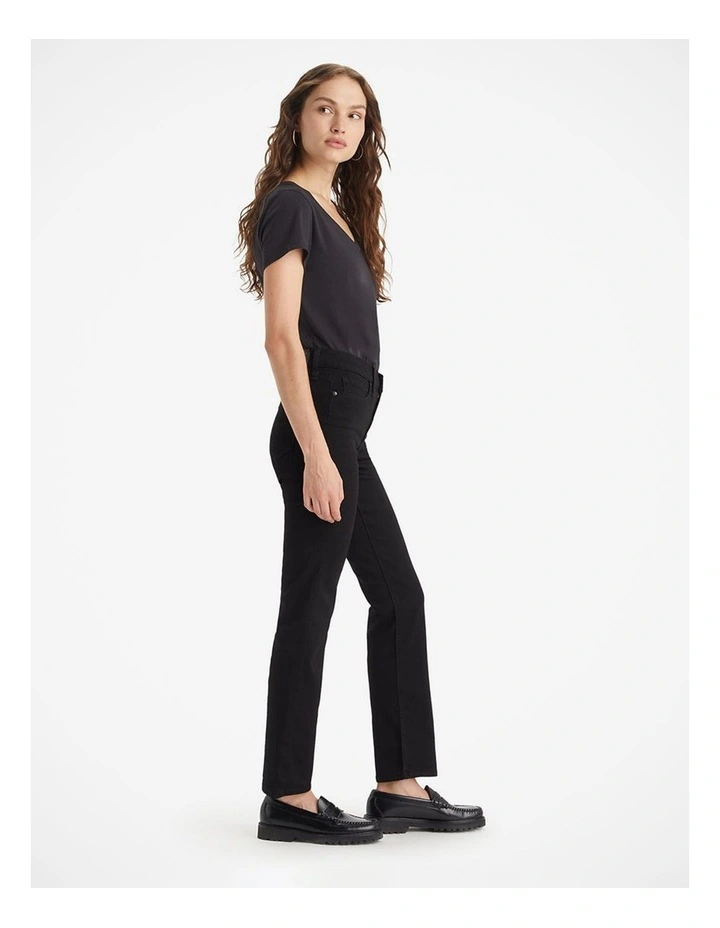 314 Shaping Straight Jeans in Soft Black image 3