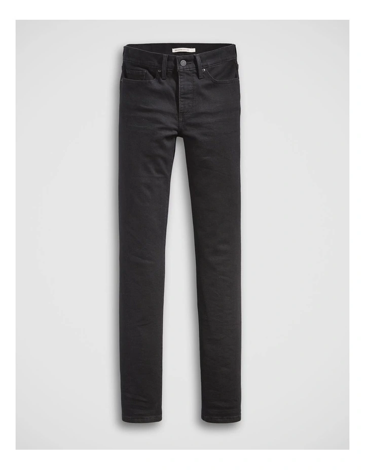 314 Shaping Straight Jeans in Soft Black image 4