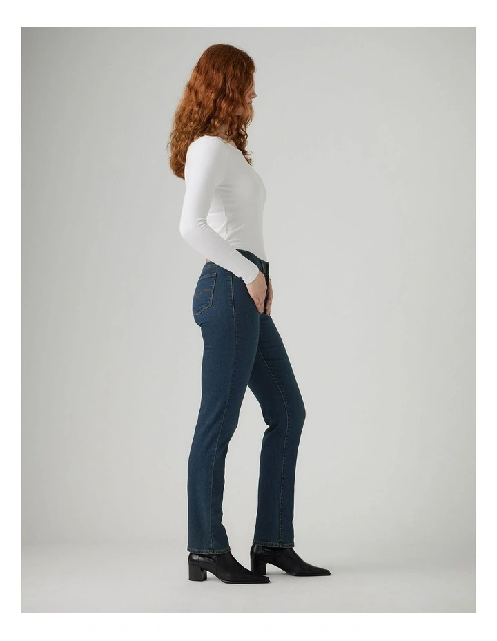 Shaping Straight Jeans in Eternal Indigo Dark Tint image 3