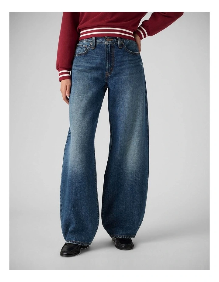 Middy Balloon Jeans in Fixed Down image 3