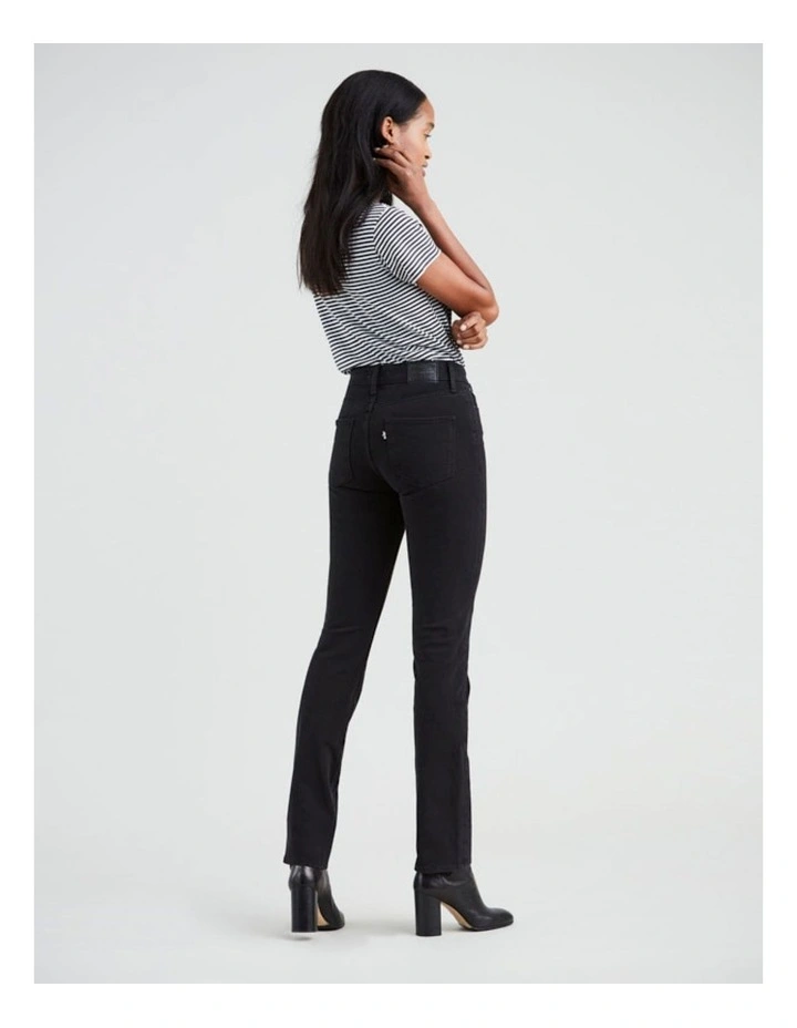 312 Shaping Slim Jeans in Soft Black image 3