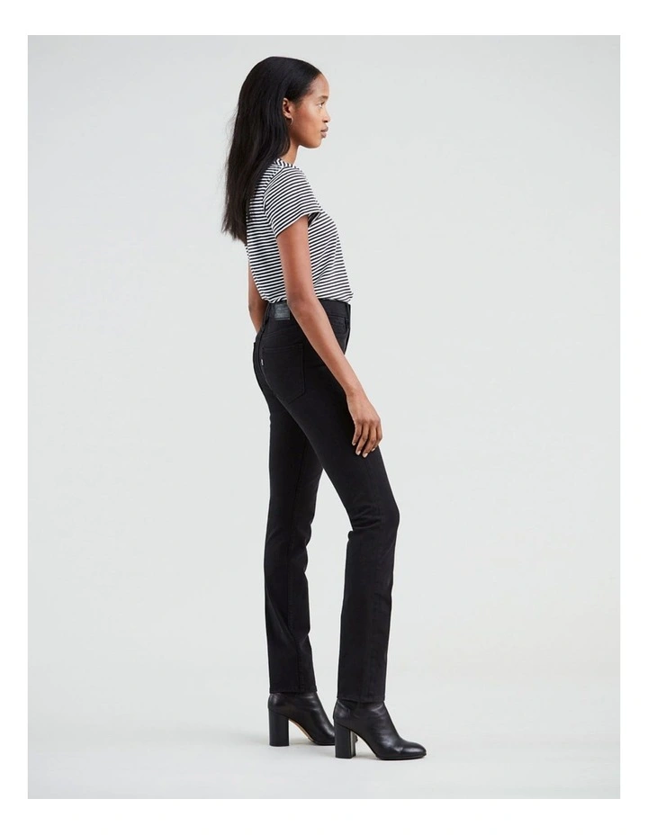 312 Shaping Slim Jeans in Soft Black image 4