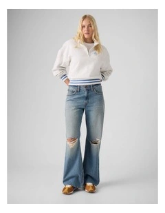 Middy Loose Boot Jeans in Yellow Flag