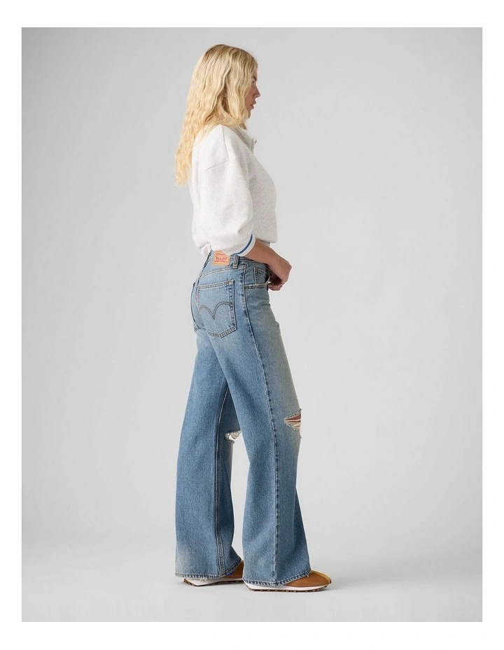 Middy Loose Boot Jeans in Yellow Flag image 3