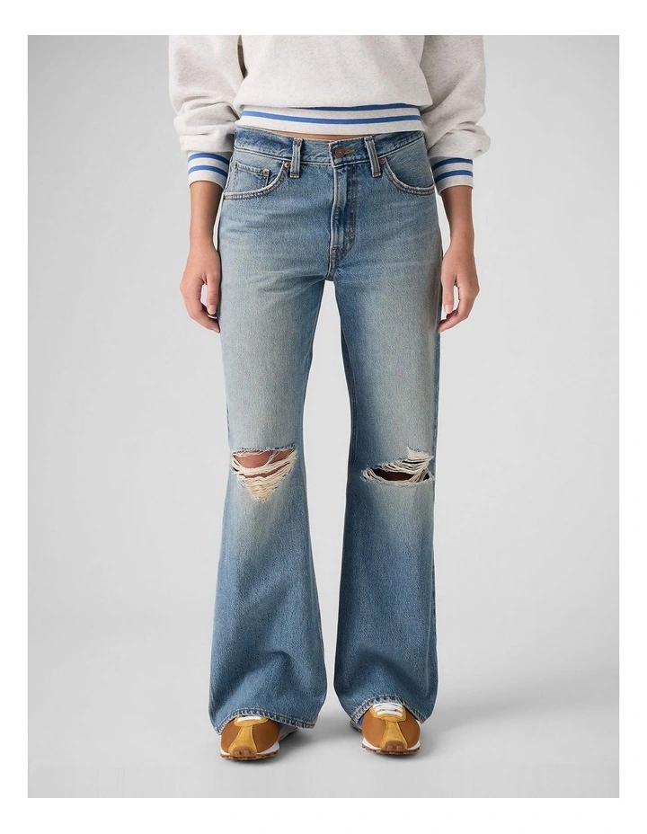 Middy Loose Boot Jeans in Yellow Flag image 4