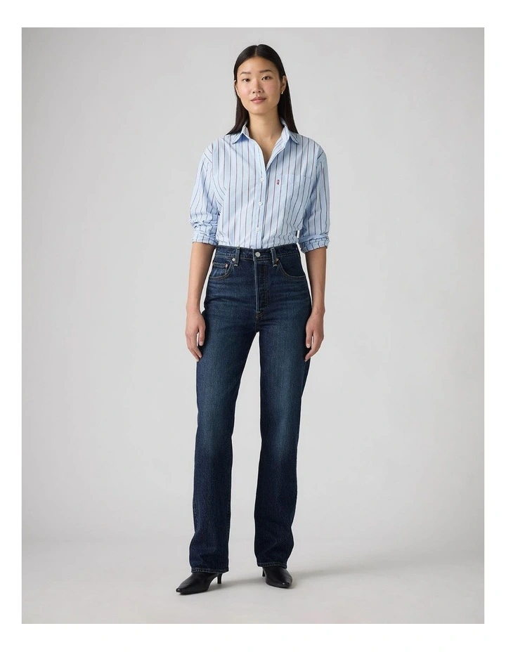 Ribcage Full Length Jeans in Blue image 1