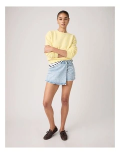 Skort in Abraided Art Skirt
