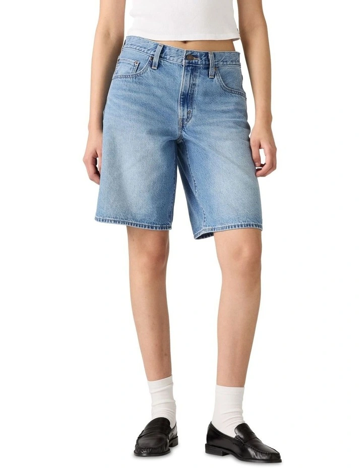 Baggy Dad Jorts in Blue image 1