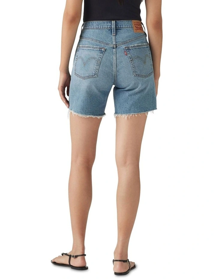 501 Original High-Rise Mid-Thigh Jean Shorts in Blue image 2
