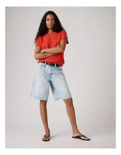 Middy Jorts in Abraided Art Jort