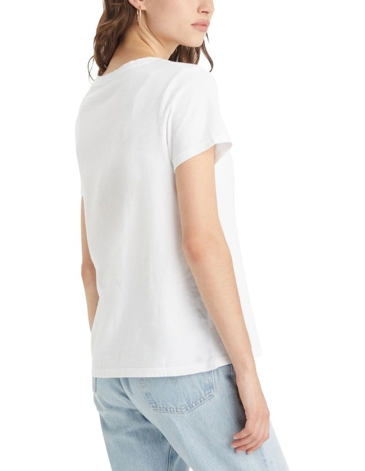 Perfect V-Neck T-shirt in White image 2