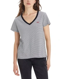 Perfect V-neck T-shirt in Blue
