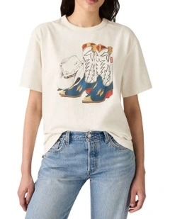 Graphic Tabor T-Shirt in White