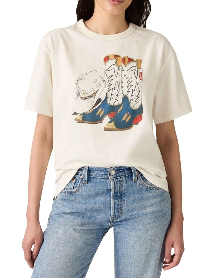 Graphic Tabor T-Shirt in White image 1