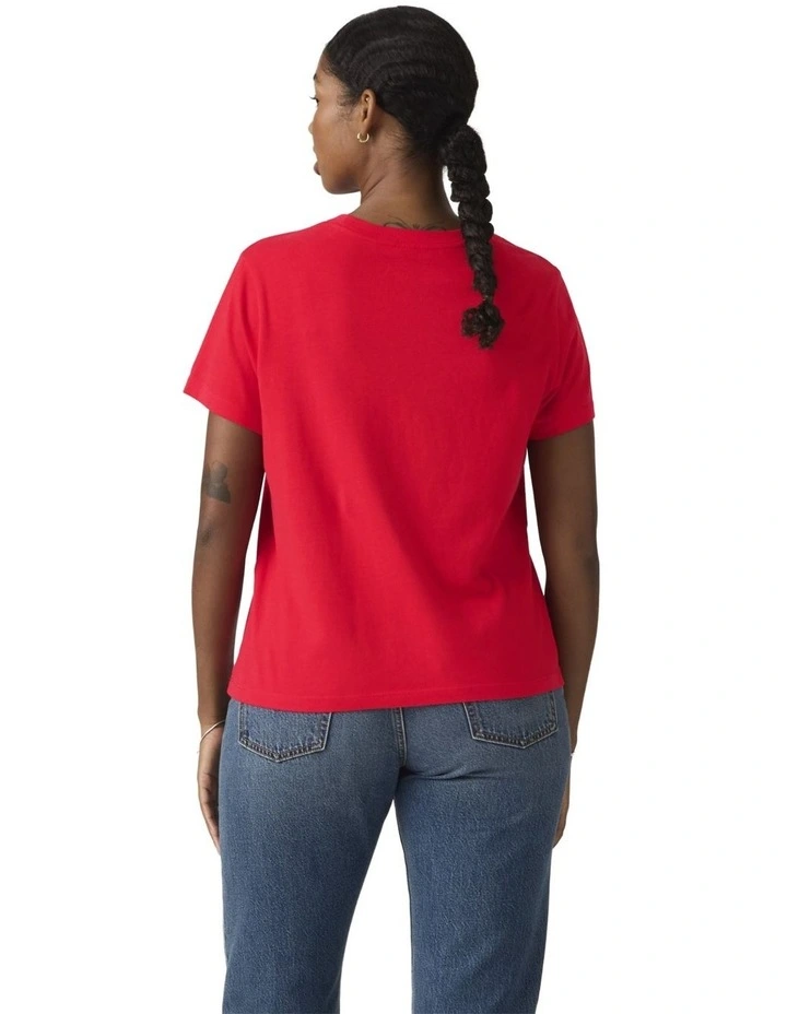 Favorite Cotton Tee in True Red image 2