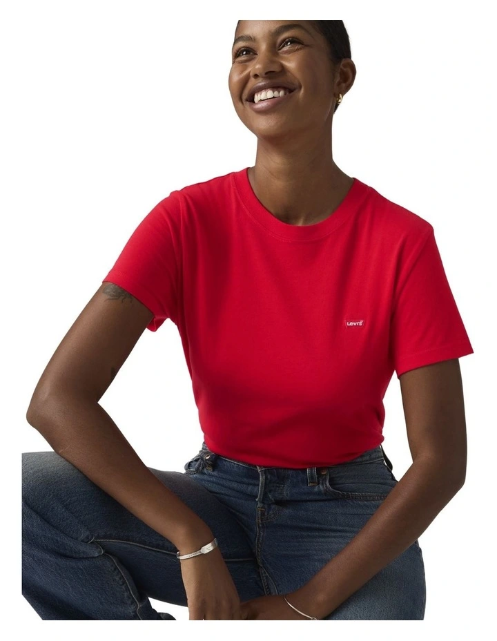 Favorite Cotton Tee in True Red image 3