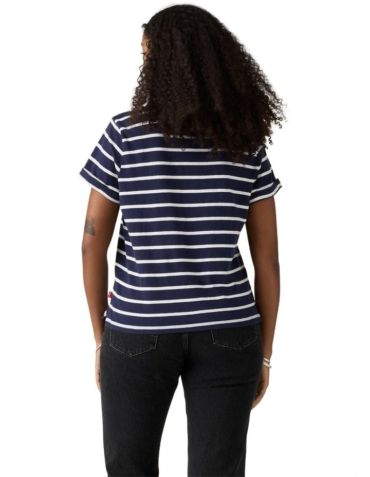 Julie Slub Short Sleeve Tee in Egret image 2