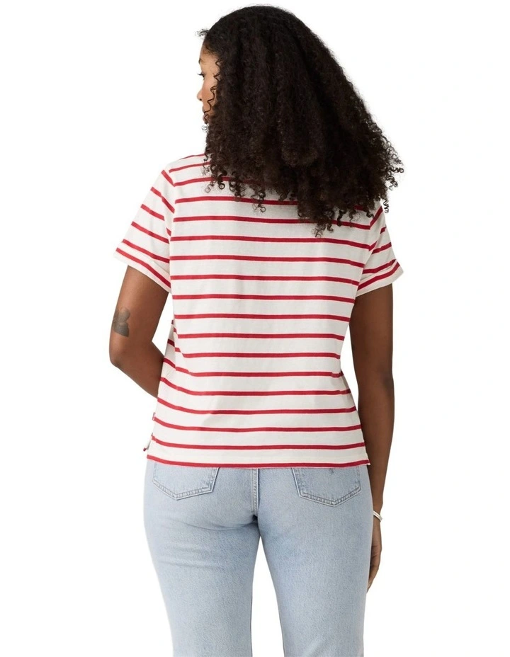 Julie Slub Short Sleeve Tee in Urban Red image 2