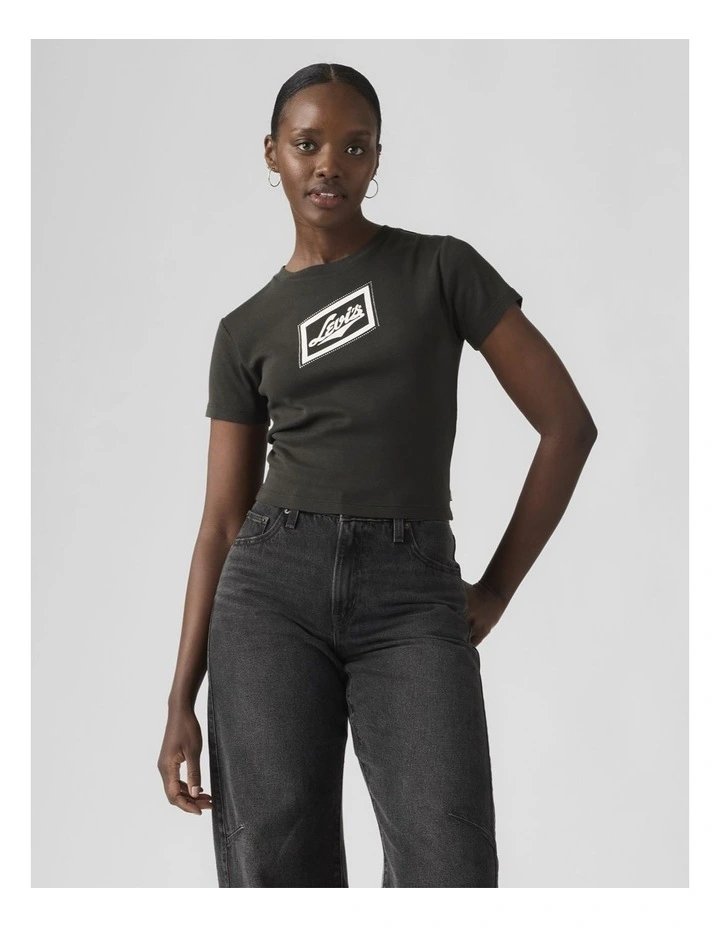 Graphic Essential Sporty Tee in Pirate Black image 4