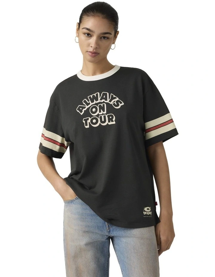 Graphic Tabor T-Shirt in Pirate Black image 1