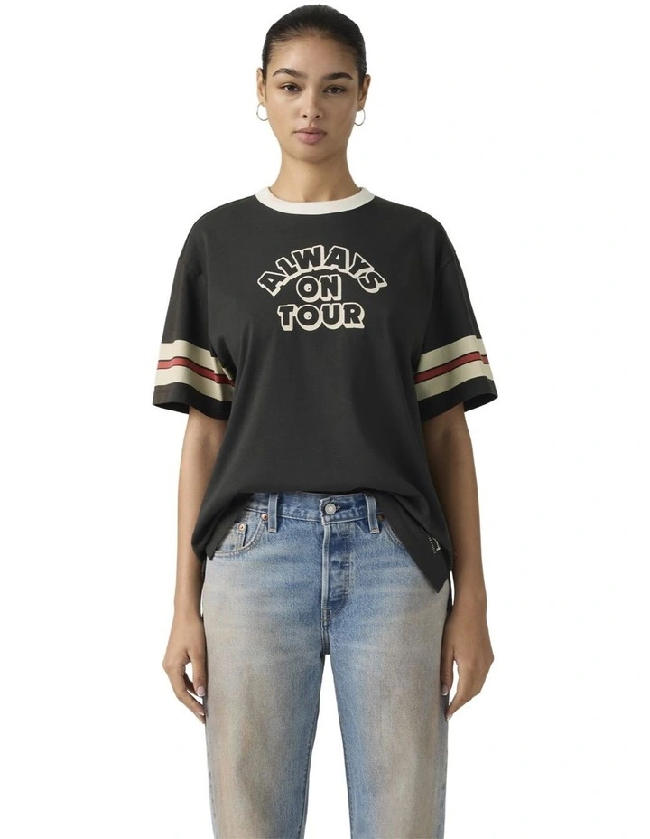 Graphic Tabor T-Shirt in Pirate Black image 4