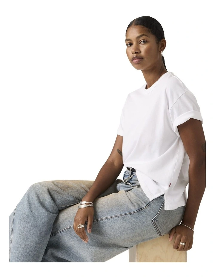 Vintage Short-Sleeve Tee in Bright White image 3