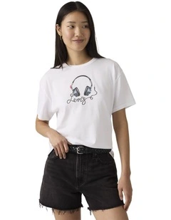 Graphic Vintage Tee in Bright White